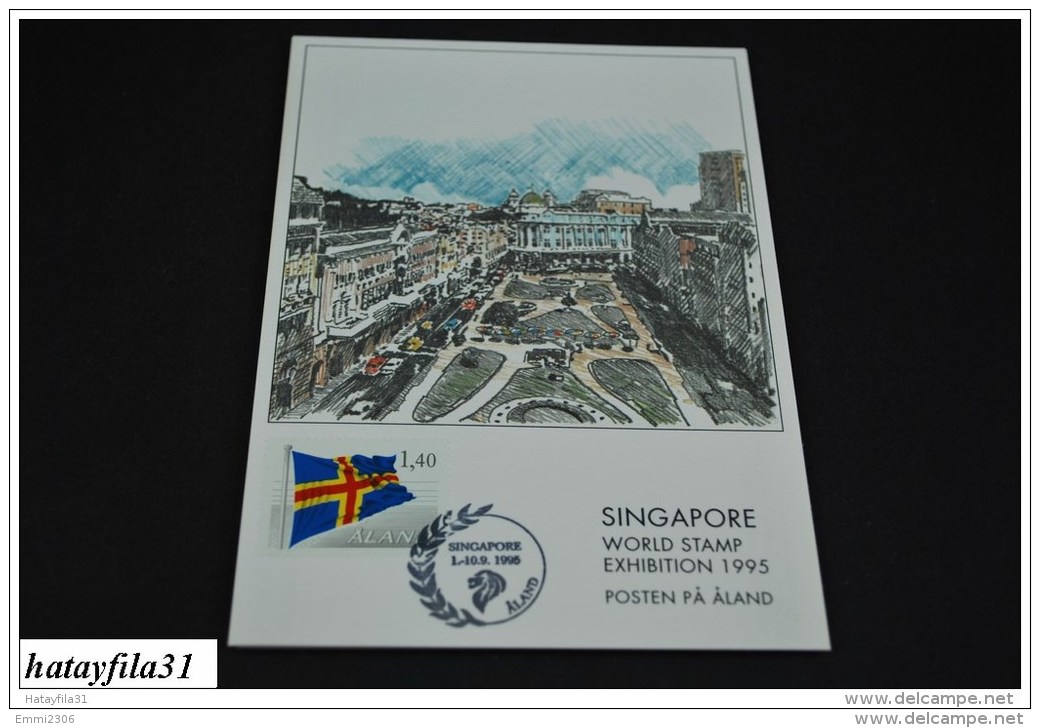 Finnland - Aland  1995  EXHIBITION CARD ( Messe Karten )  WORLD STAMP  EXHIBITION  1995   (T - 100 ) - Maximumkarten (MC)