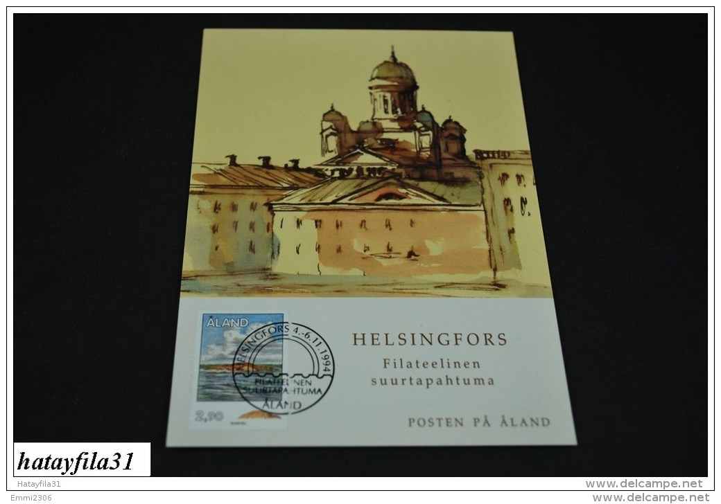 Finnland - Aland  1994  EXHIBITION CARD ( Messe Karten )  FILATEELINEN  SUUSTAPAHTUMA     (T - 100 ) - Maximum Cards & Covers
