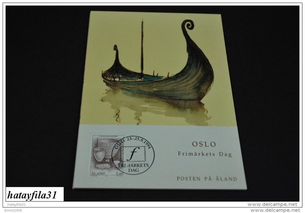 Finnland - Aland  1994  EXHIBITION CARD ( Messe Karten )   FRIMÄRKETAG - OSLO   (T - 100 ) - Cartes-maximum (CM)