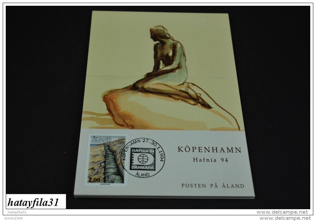 Finnland - Aland  1994  EXHIBITION CARD ( Messe Karten ) HAFINA &acute; 94 DANMARK    (T - 100 ) - Cartes-maximum (CM)