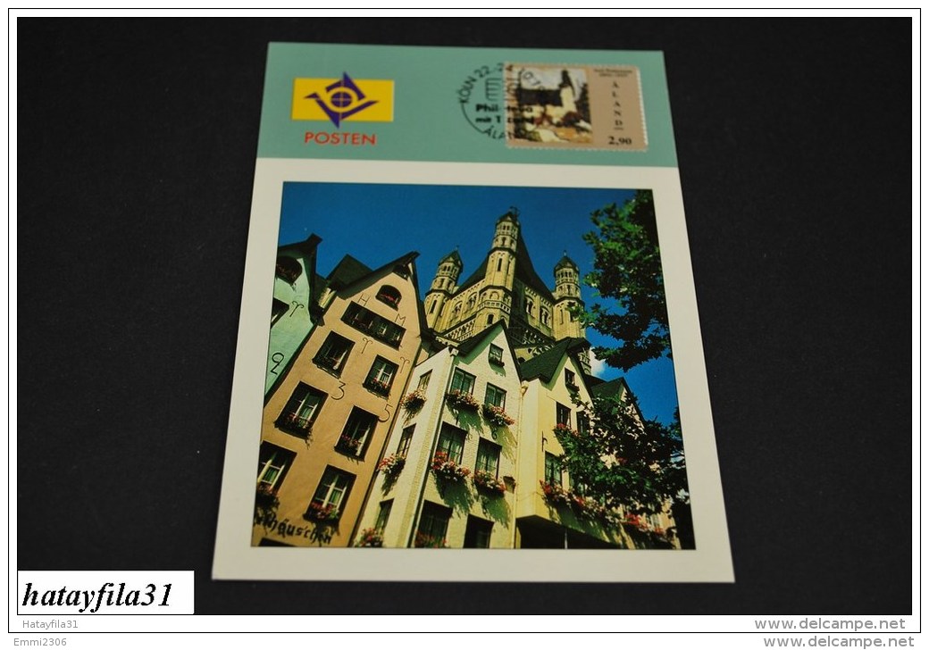 Finnland - Aland 1993 EXHIBITION CARD ( Messe Karten )   Philatelia T &acute; Card   ( T - 100 ) - Cartes-maximum (CM)