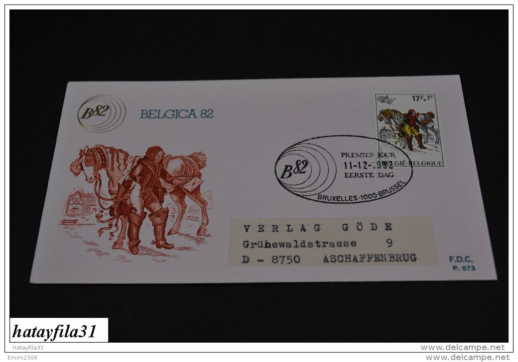 Belgien    1982   FDC  Mi. 2104  Tag Der Briefmarke  - Gelaufen   (  T - 85 ) - Zonder Classificatie