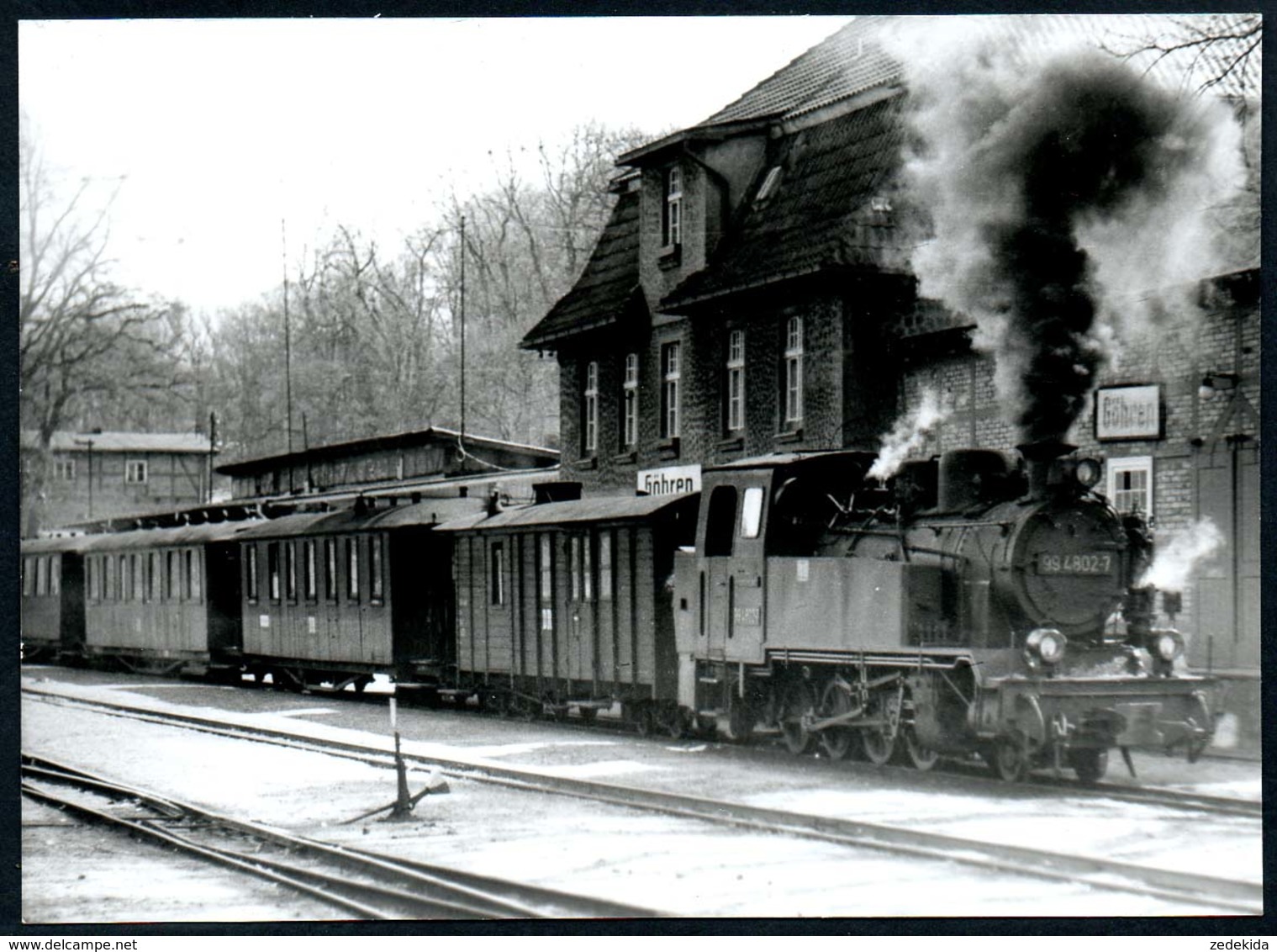 B5123 - Göhren - Bahnhof Eisenbahn Schmalspurbahn Dampflok Lokomotive - Eisenbahnen