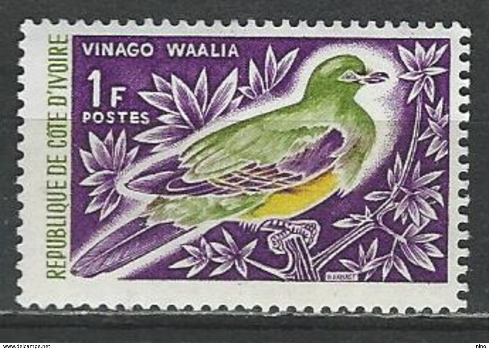 Ivory Coast. Scott # 231 MNH. Pigeon 1965 - Ivory Coast (1960-...)