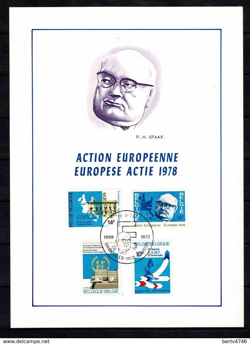 Belg. 1978 - 1884/87 Action Européenne/Europese Actie 1978 - P.H. Spaak 1899/1972 - 1971-1980