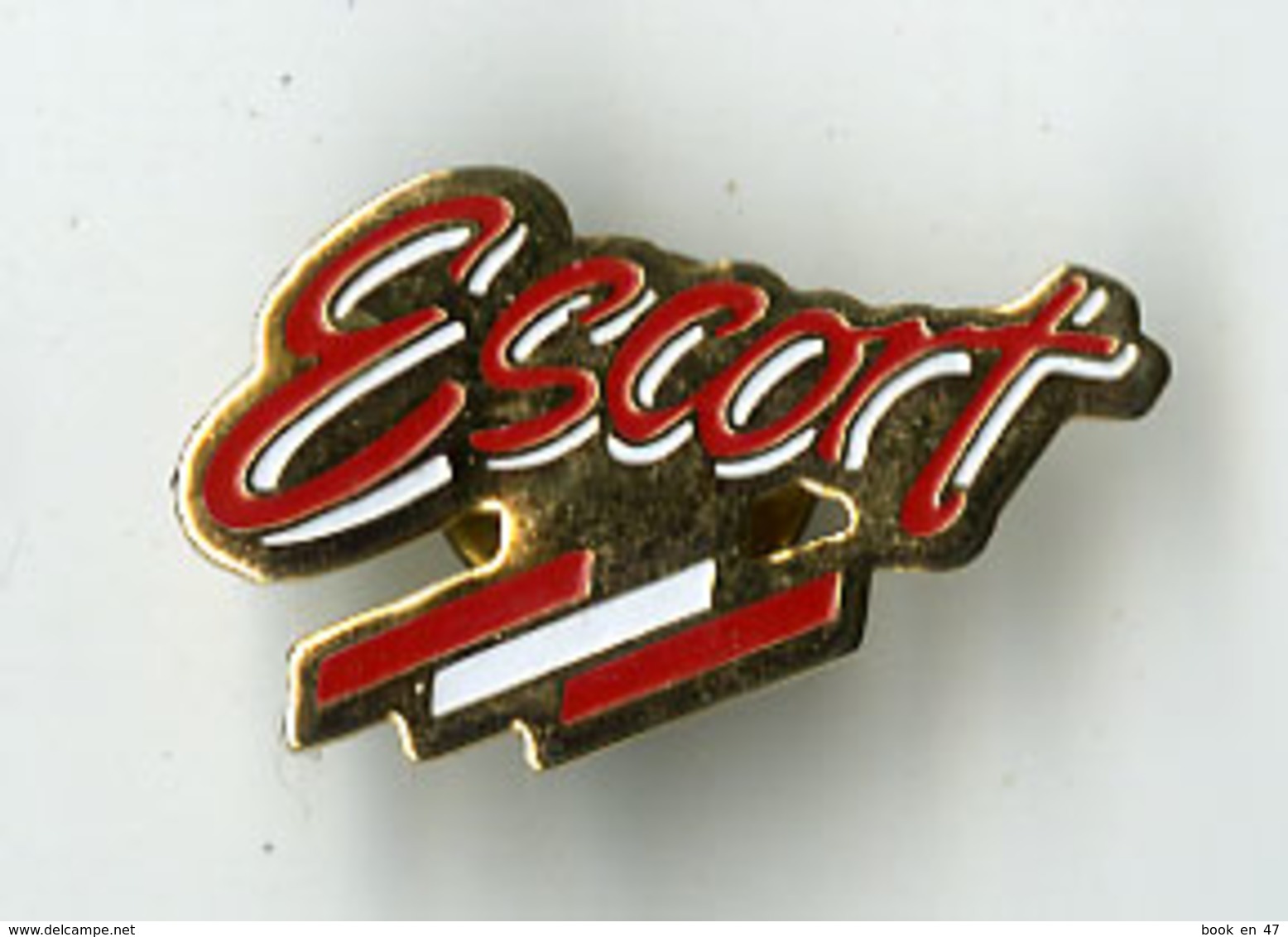 {48893} Pin's " Ford Escort " , TBE .   " En Baisse " - Ford