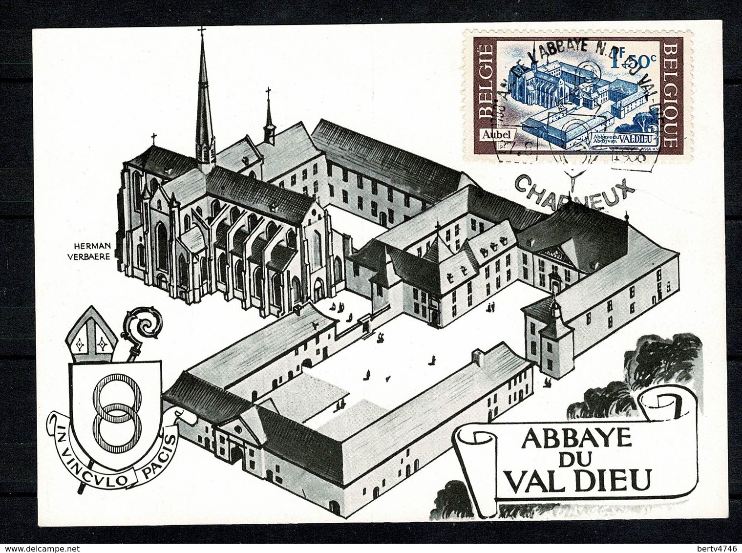 Belg 1966 - 1386 Abbaye Du Val Dieu - Cartes Postales 1951-..