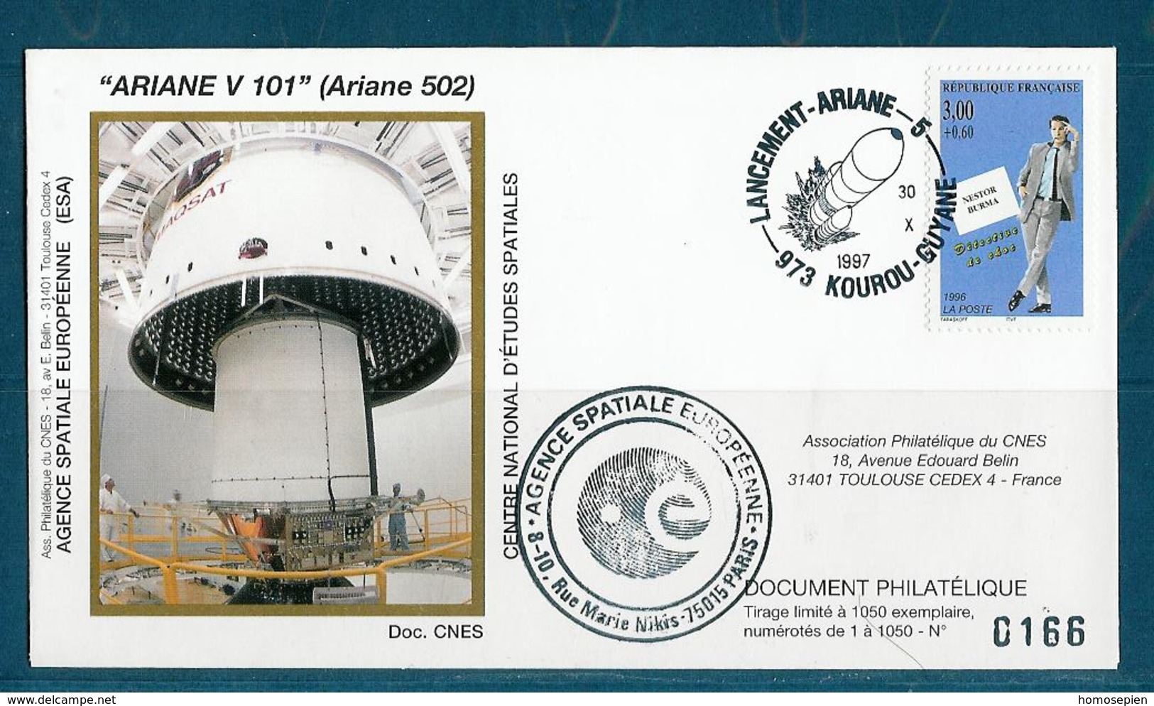 ESPACE - ARIANE Vol Du 1997/10 V101 - CNES - 3 Documents - Europa