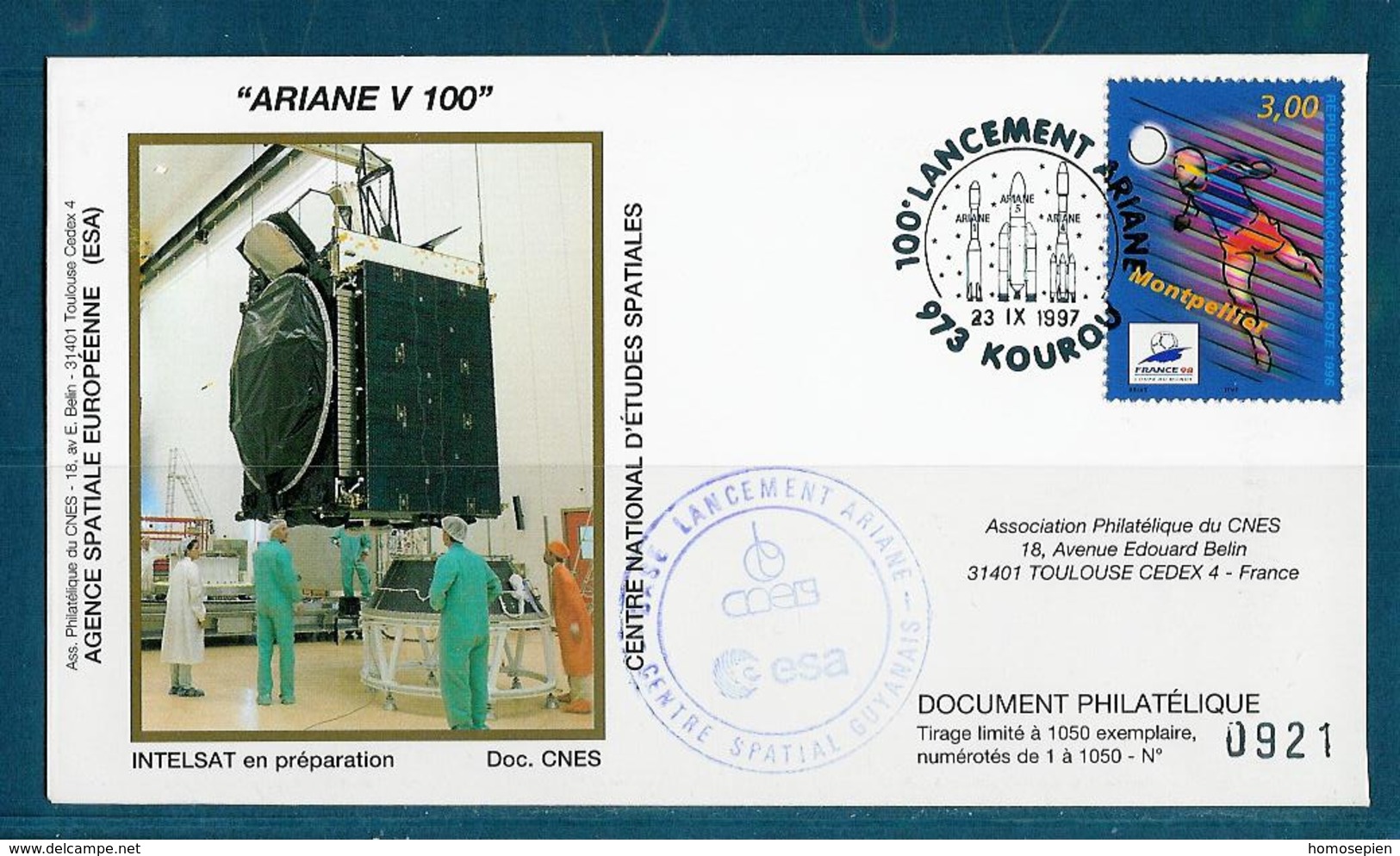 ESPACE - ARIANE Vol Du 1997/09 V100 - CNES - 4 Documents - Europe