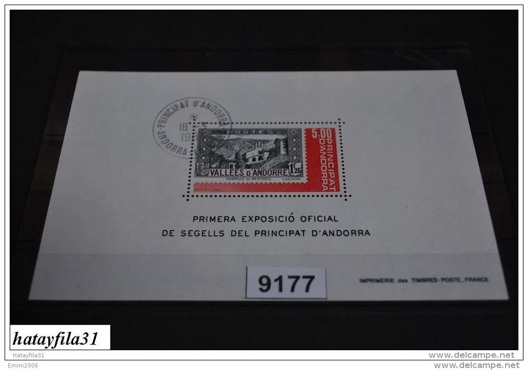 Andora ( Französische Posten )    1982  Mi. Block 1  Gestempelt        /  Nationale Briefmarkenausstelling - Blokken & Velletjes