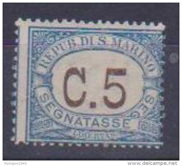 SAN MARINO 1925 SEGNATASSE COLORI NEI RIQUADRI CAMBIATI SASS. 19 MNH XF - Segnatasse