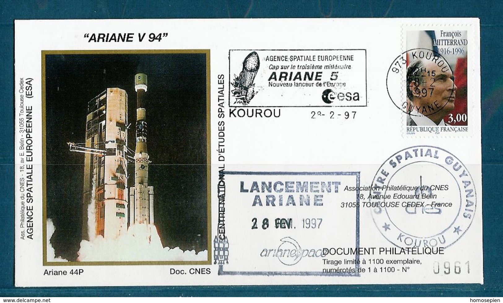 ESPACE - ARIANE Vol Du 1997/03 V94 - CNES - 3 Documents - Europe