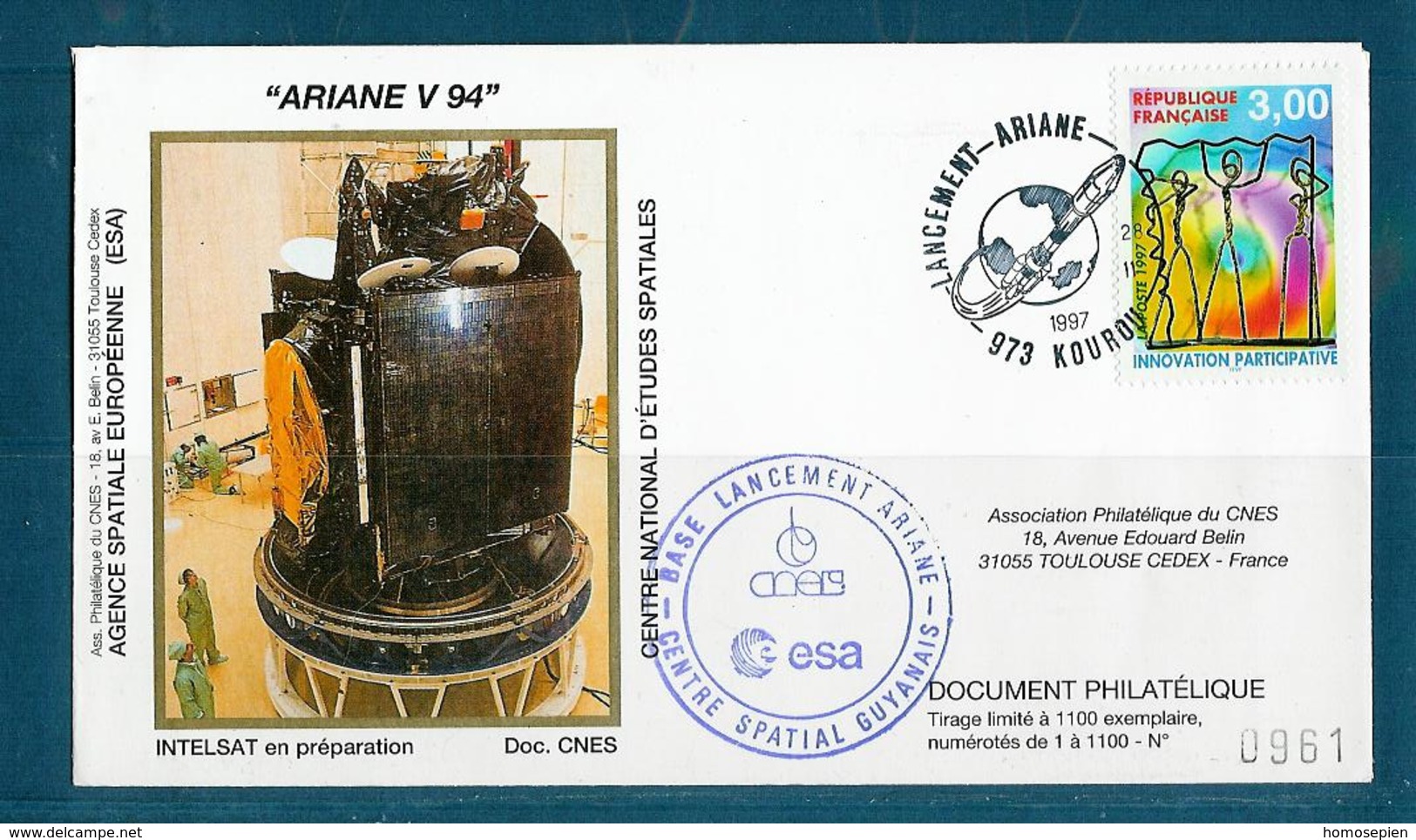 ESPACE - ARIANE Vol Du 1997/03 V94 - CNES - 3 Documents - Europe