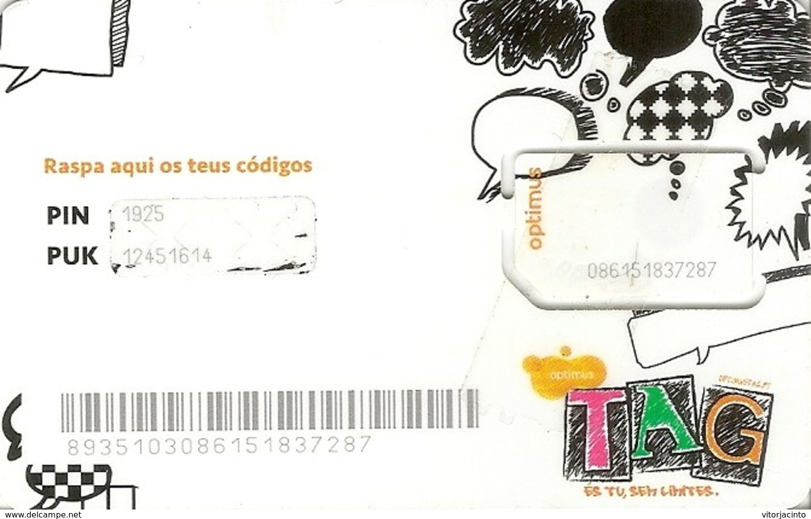 Optimus Phonecard SIM Card TAG - Portugal - Portugal