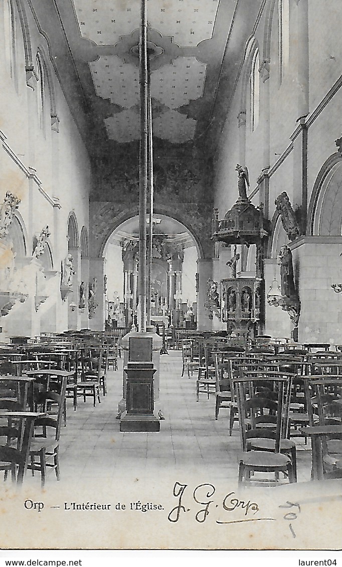 ORP-JAUCHE. ORP. L'INTERIEUR DE L'EGLISE - Orp-Jauche