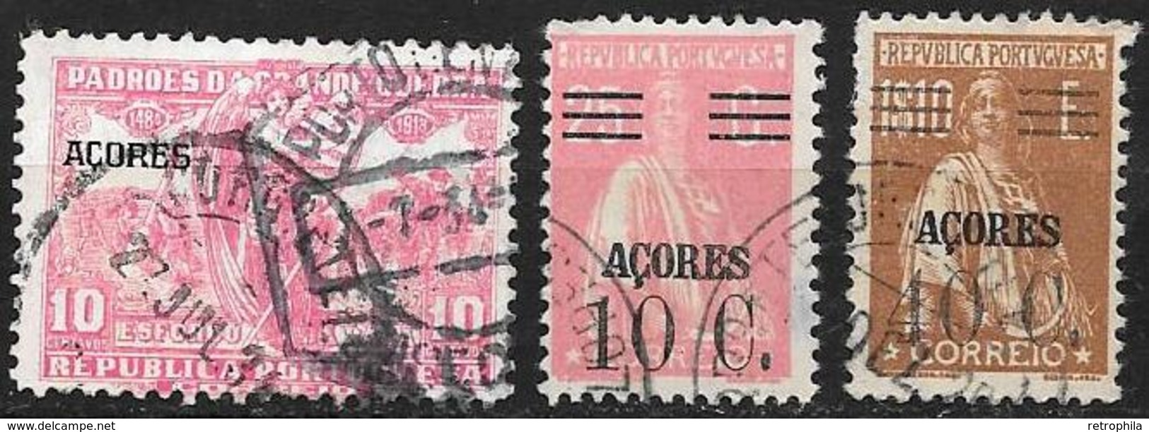 ACORES - Açores - PORTUGAL - Dépendance Portugaise 1925 / 1929 - N° 248 / 301 / 305 Oblitérés - Açores