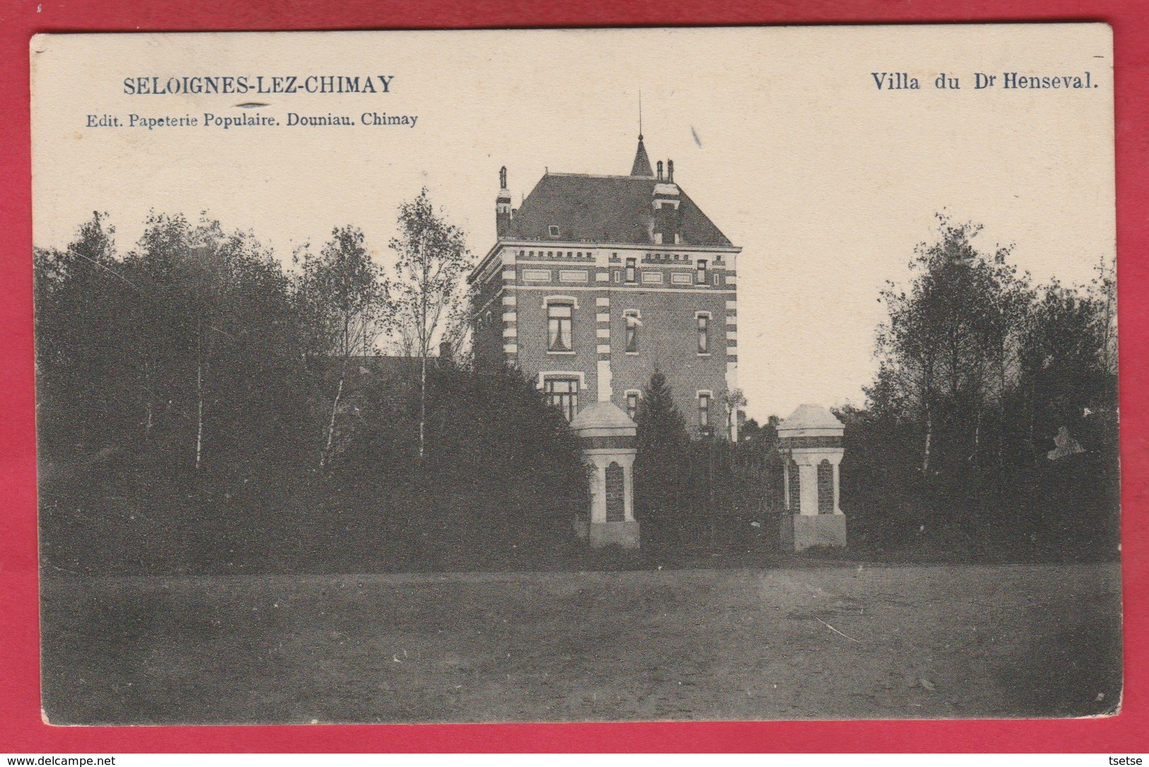 Seloignes-lez-Chimay - Villa Du Dr Henseval - 1908 ( Voir Verso ) - Momignies