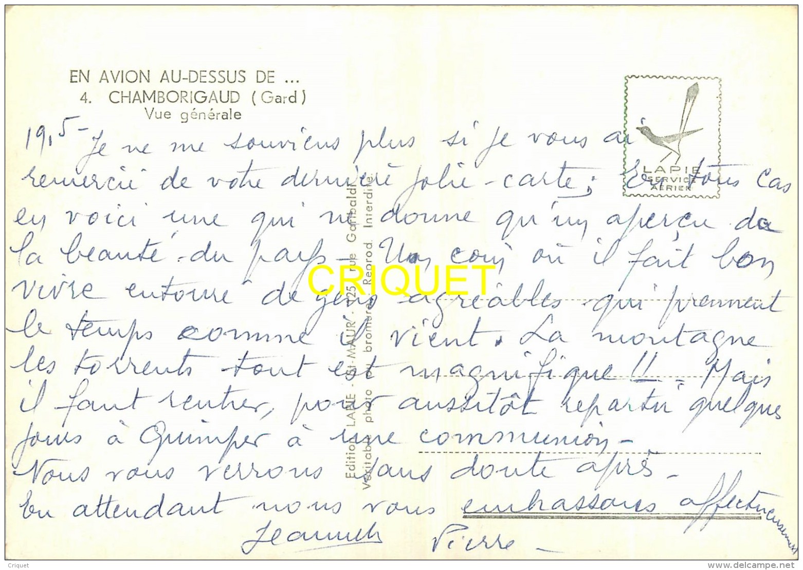 30 Chamborigaud, Vue Générale Aérienne, Cliché Pas Très Courant - Chamborigaud