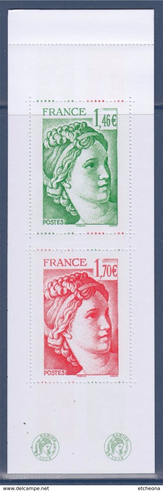 Issus Du Carnet "40 Ans De La Sabine De Gandon" Rouge 1.70€ Et Vert 1.46€ Grand Format Neuf 5185 5186 - 1977-1981 Sabine De Gandon