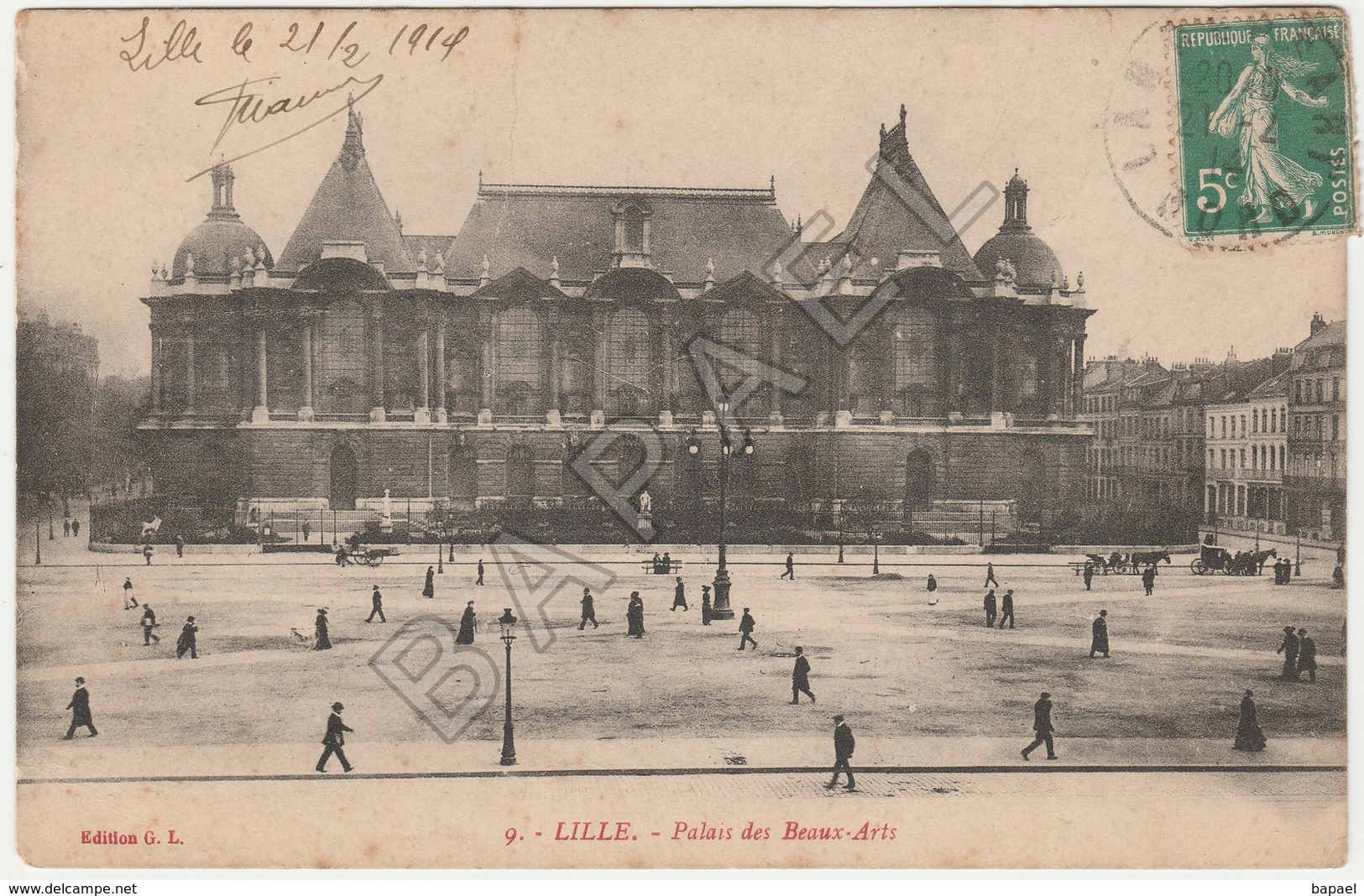 Lille (59) - Palais Des Beaux-Arts (Circulé En 1914) - Lille