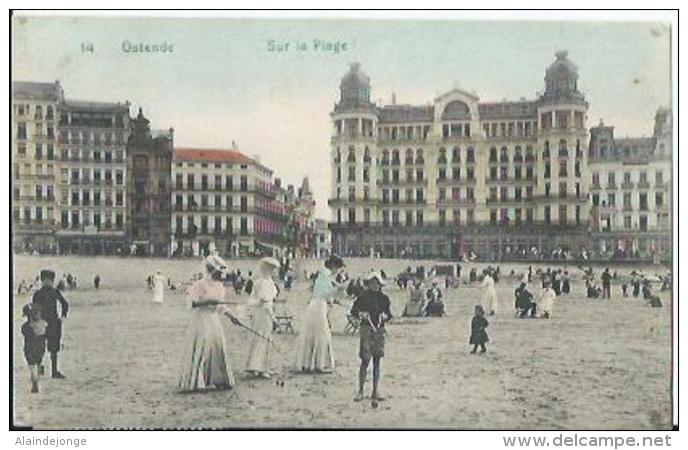 Ostende - Oostende - 14 - Sur La Plage - 1909 - Oostende