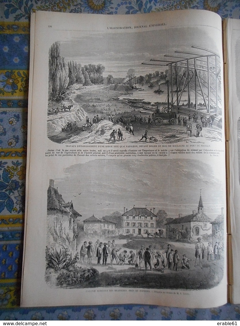 L ILLUSTRATION 29/10/1859 NICE ORESTIS PARIS BRADIERES POITIERS LUXEMBOURG GARE VALEGGIO MOZAMBANO LA CIOTAT LE HAVRE CH - 1850 - 1899