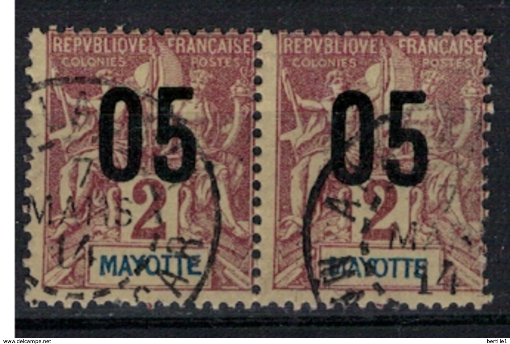 MAYOTTE        N°  YVERT     21 X 2  ( 2 )        OBLITERE       ( O   3/37 ) - Oblitérés