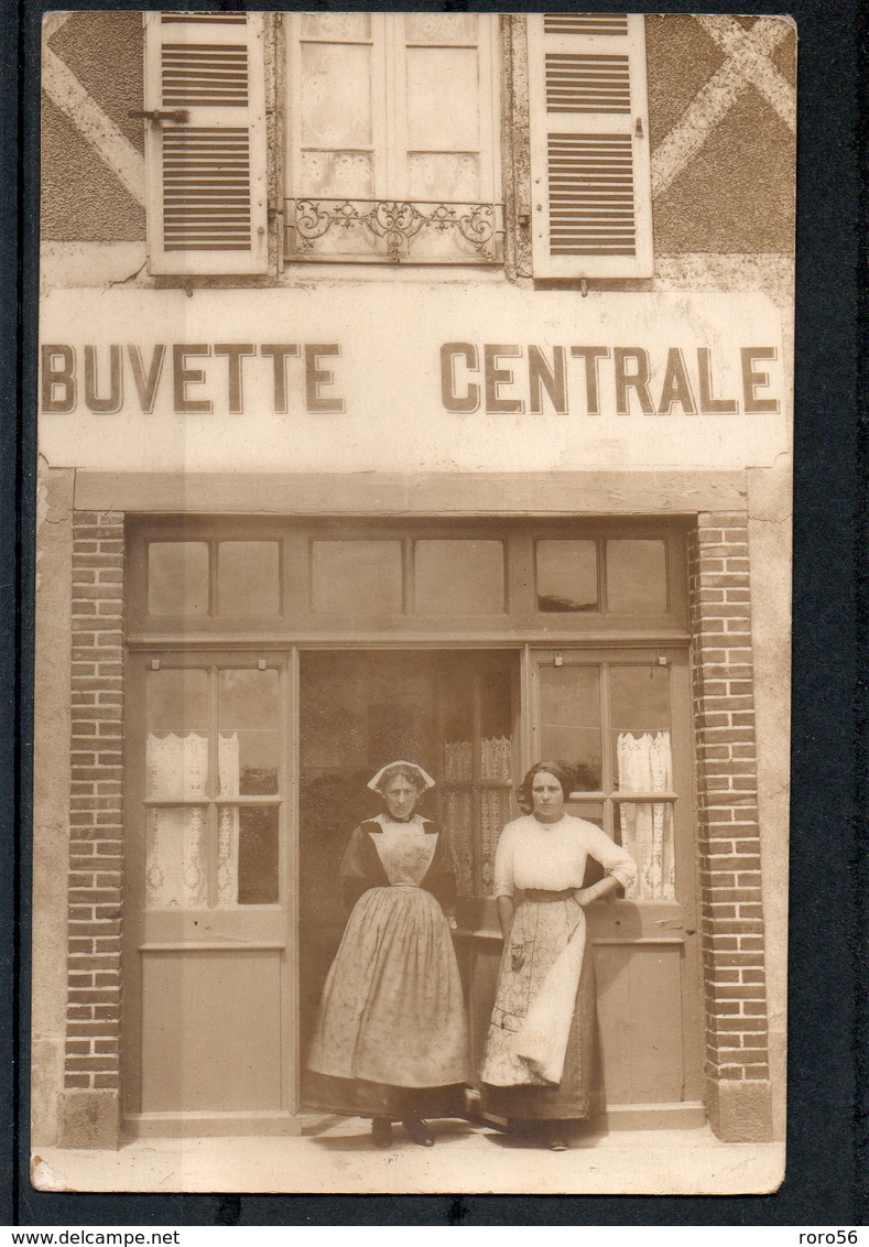 Carte Photo De La Buvette Centrale A Quiberon-1911 - Quiberon