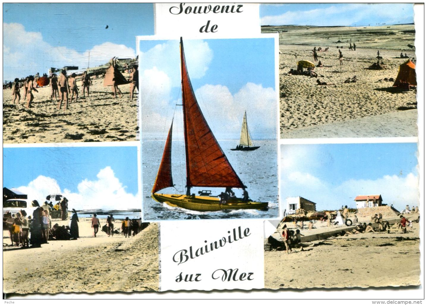 N°63139 GF-cpsm Souvenir De Blainville Sur Mer -multivues- - Blainville Sur Mer