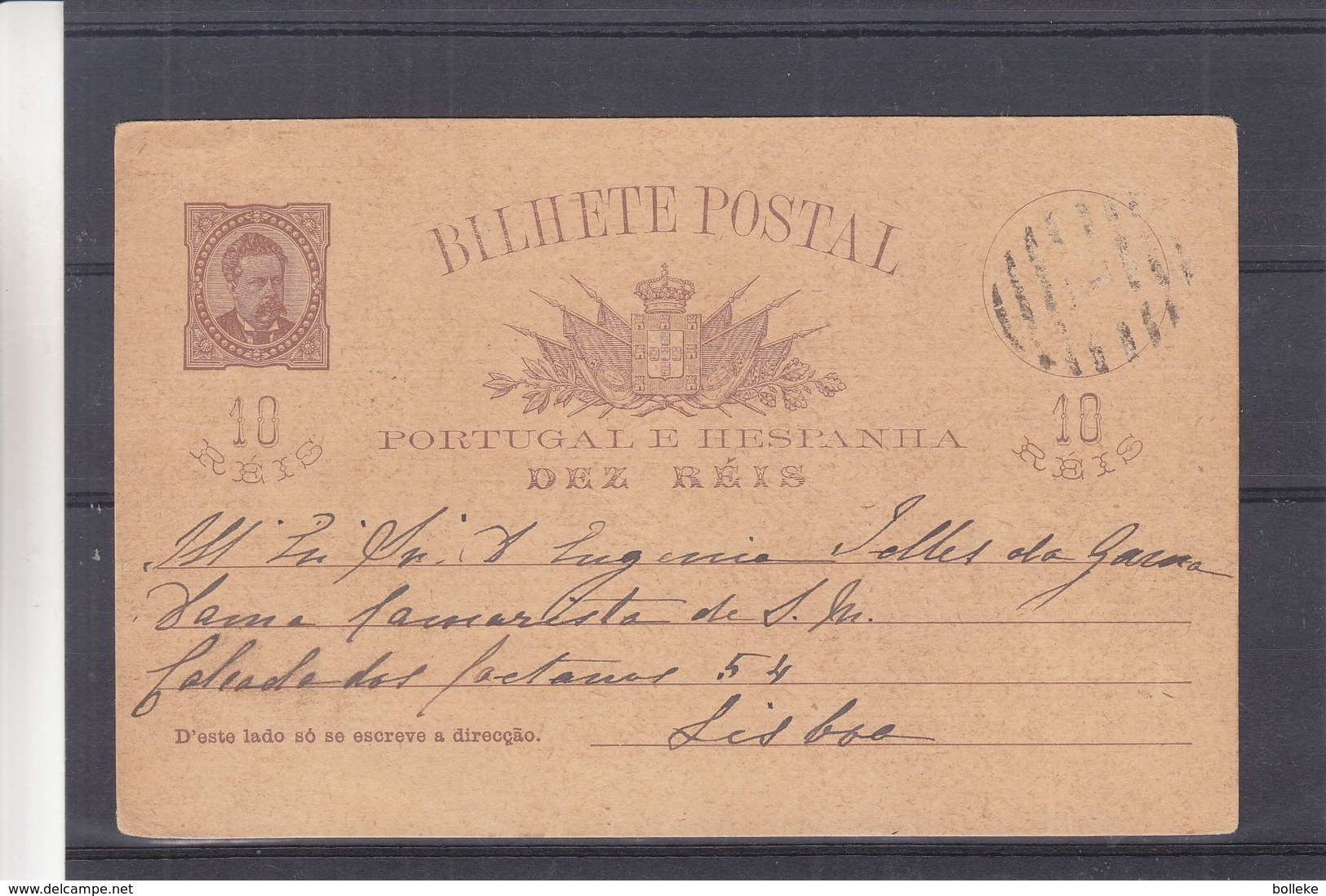 Portugal - Carte Postale De 1890 ? - Entier Postaux - Exp Vers Lisbonne - - Lettres & Documents