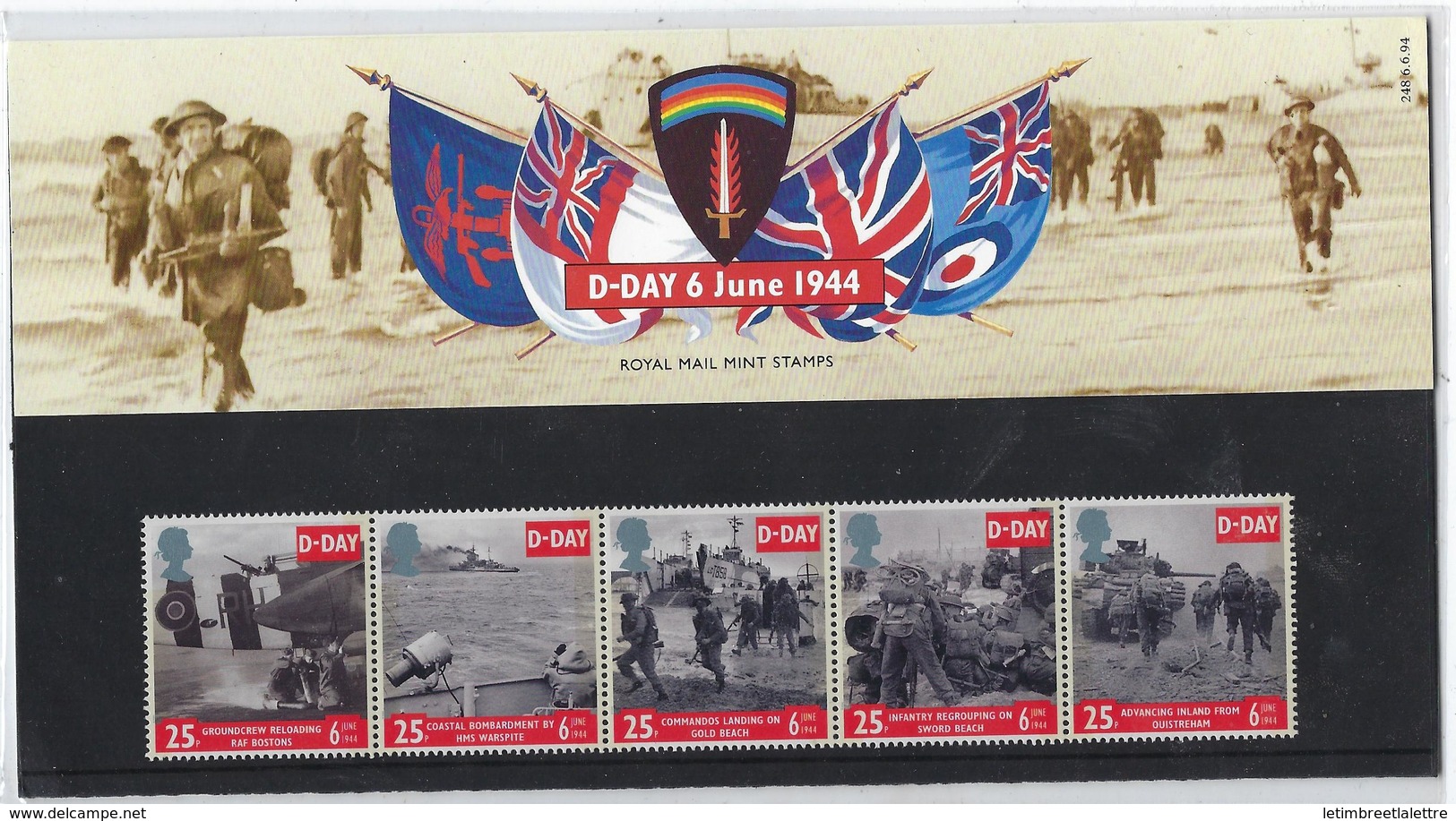 Great Britain 2008, D-Day 6 June 1944 - Unused Stamps