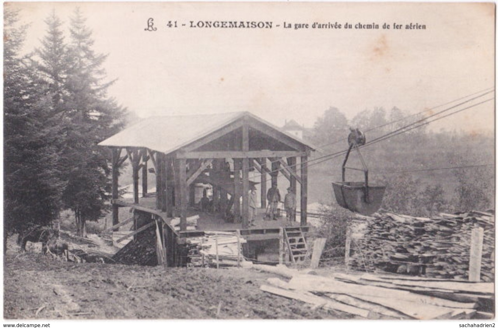 25. LONGEMAISON. La Gare D'arrivée Du Chemin De Fer Aérien. 41 - Autres & Non Classés