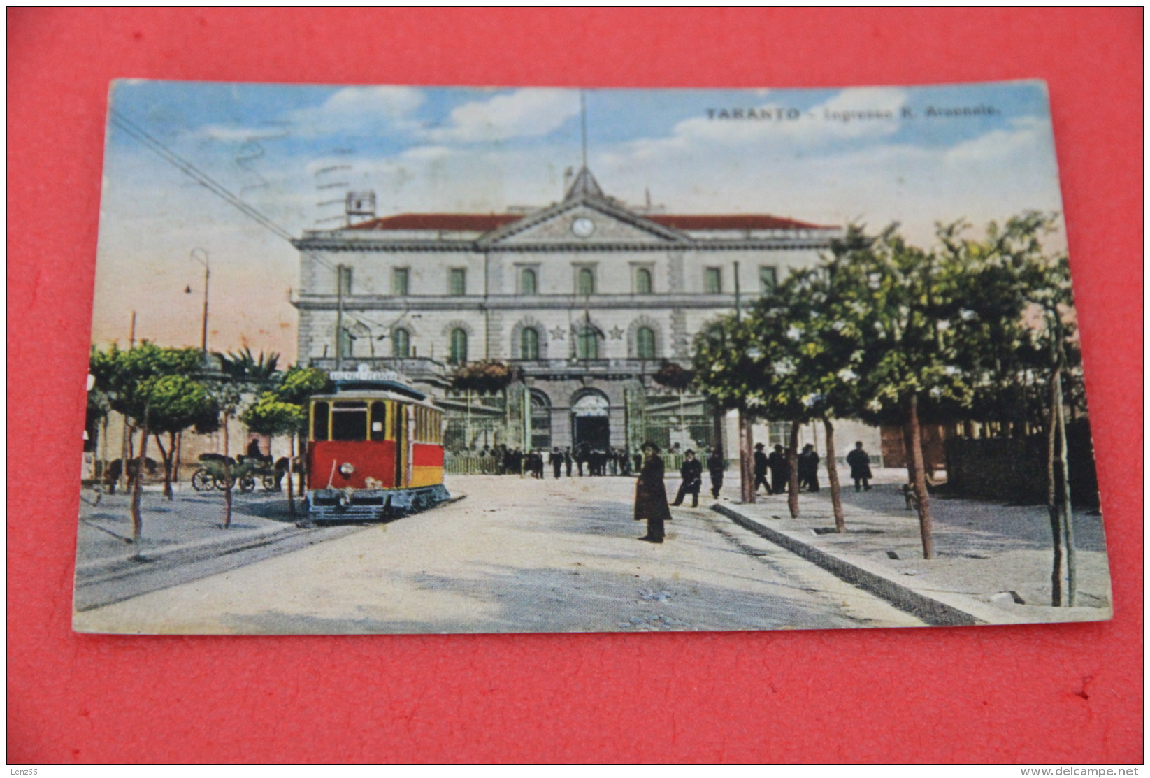 Taranto Ingresso Arsenale Con Tram  1937 Ed. Lotta Molto Bella - Autres & Non Classés