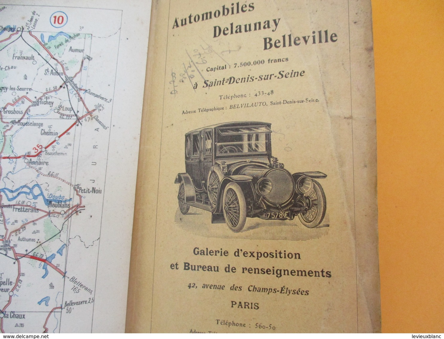 Carte MICHELIN /N° 24 Nevers-Chalon/ Ch Delagrave/ Paris/ Automobiles Renault Et Delaunay Belleville/ Vers 1905  PGC187 - Cartes Routières