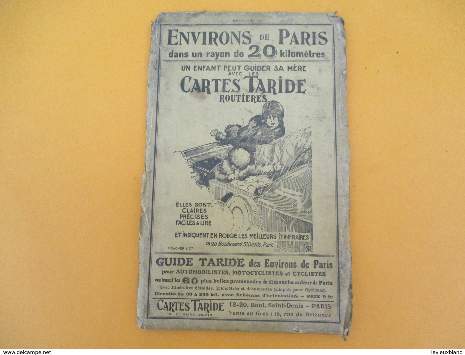 Carte TARIDE/Environs De Paris 20 Kilométres/1-50 000éme/Un Enfant Peut Guider Sa Mére/ PARIS/Gaillac/ Vers 1905  PGC188 - Cartes Routières