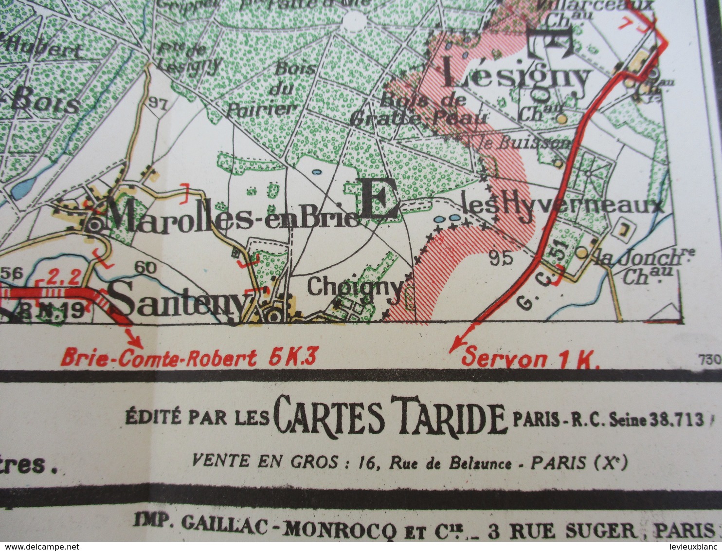 Carte TARIDE/Environs De Paris 20 Kilométres/1-50 000éme/Un Enfant Peut Guider Sa Mére/ PARIS/Gaillac/ Vers 1905  PGC188 - Cartes Routières