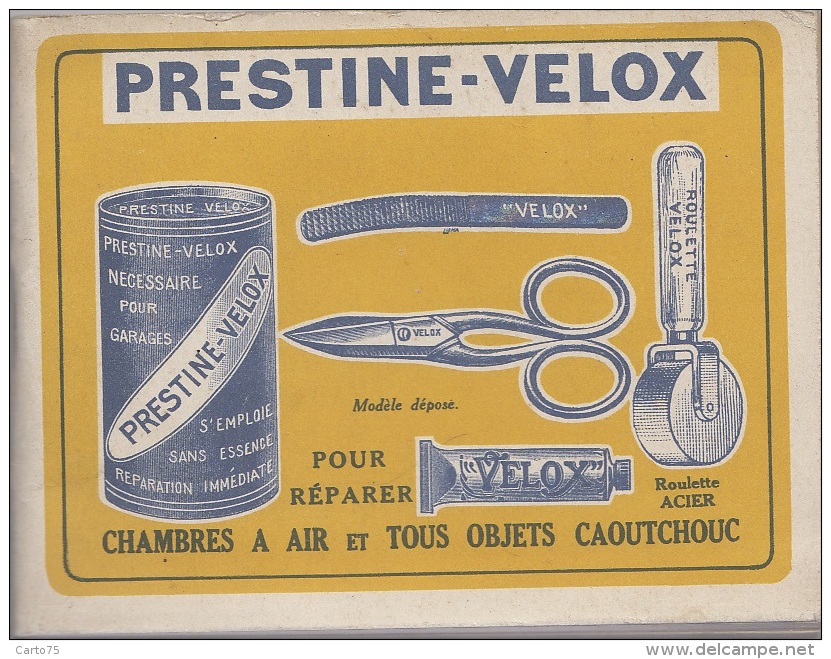 Publicité Velox - Sports Vélo Cyclisme - Catalogue Prestine-Velox Barème Commercial 1929 - Advertising