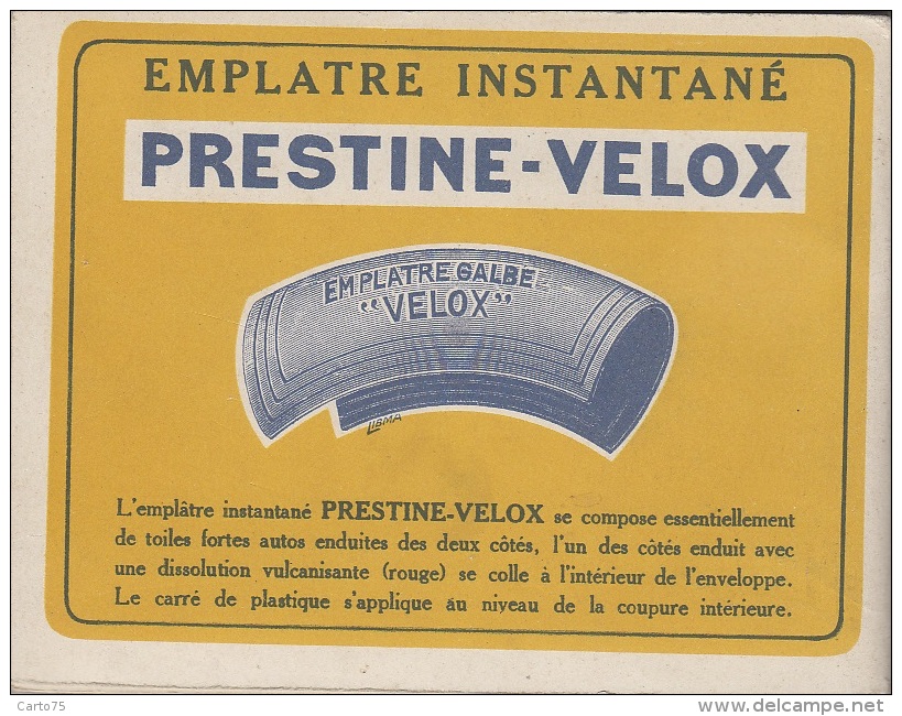 Publicité Velox - Sports Vélo Cyclisme - Catalogue Prestine-Velox Barème Commercial 1929 - Advertising