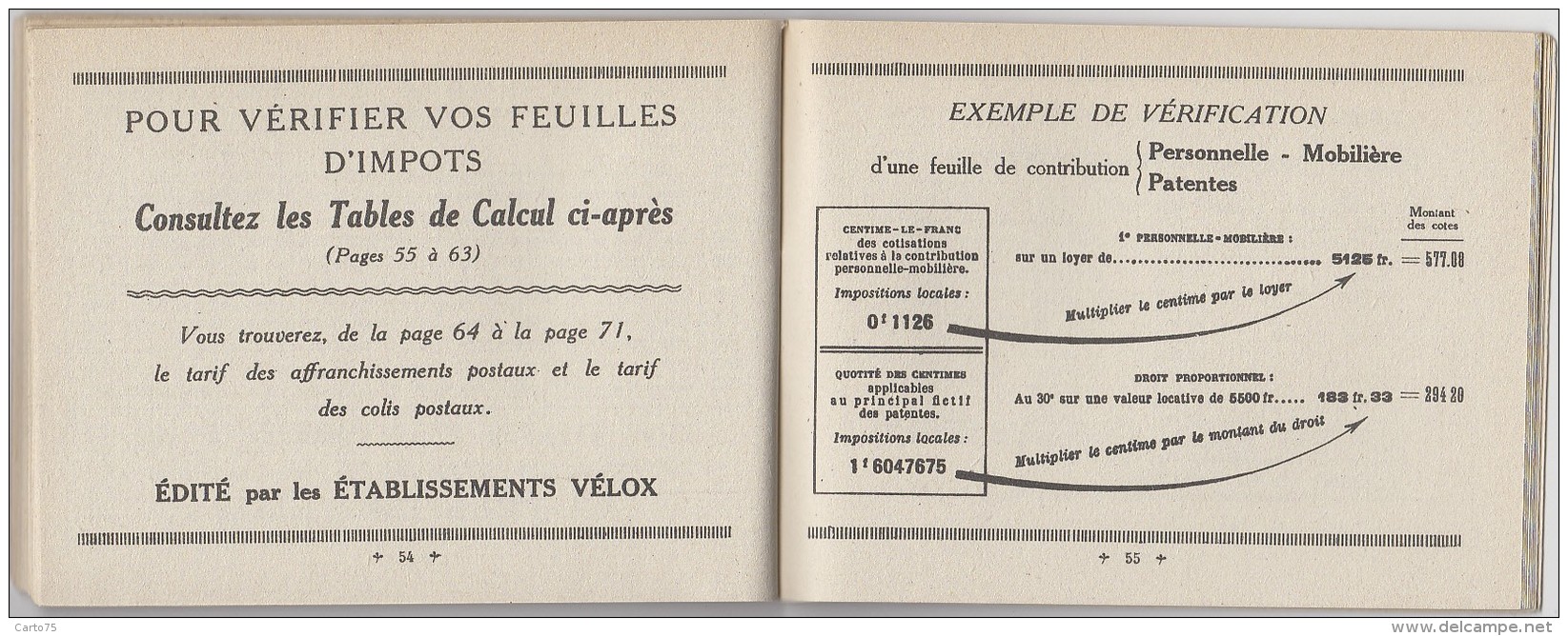 Publicité Velox - Sports Vélo Cyclisme - Catalogue Prestine-Velox Barème Commercial 1929