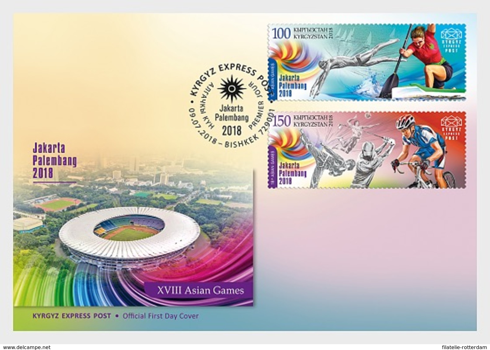 Kirgizië / Kyrgyzstan - Postfris / MNH - FDC Asian Games 2018 - Kirgizië