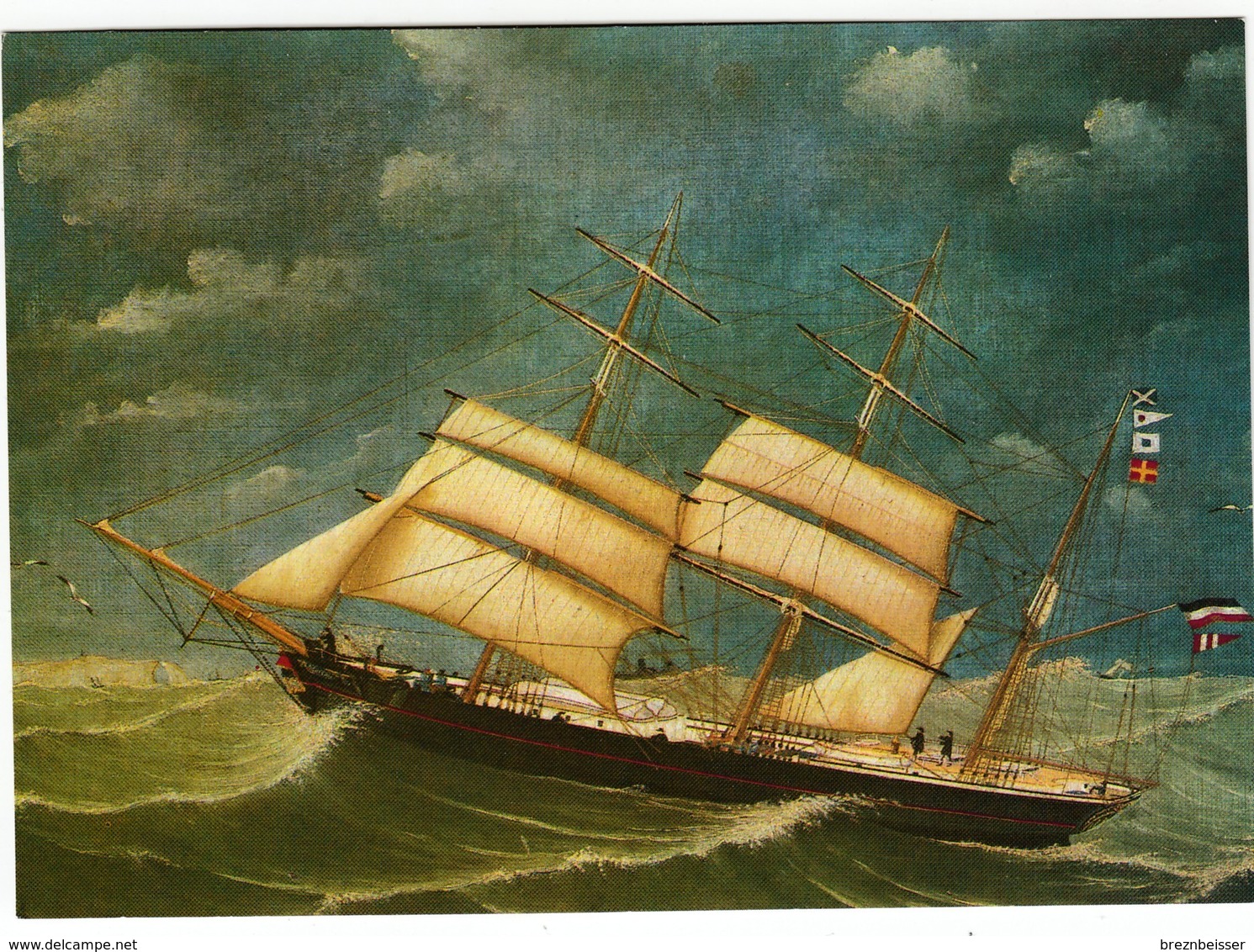 AK Bark Achilles Von Rostock 1872 - Karte Nicht Gel. - Segelboote