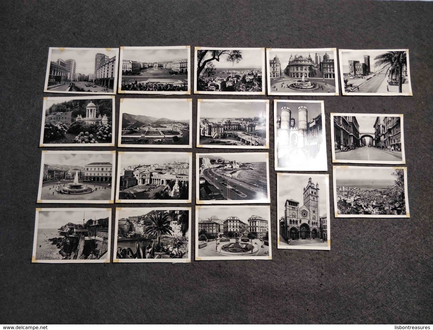 ANTIQUE LOT X 18 SMALL PHOTOS ITALY - GENOVA MONUMENTS , SQUARES, STREETS, AND MORE - Bobines De Films: 35mm - 16mm - 9,5+8+S8mm