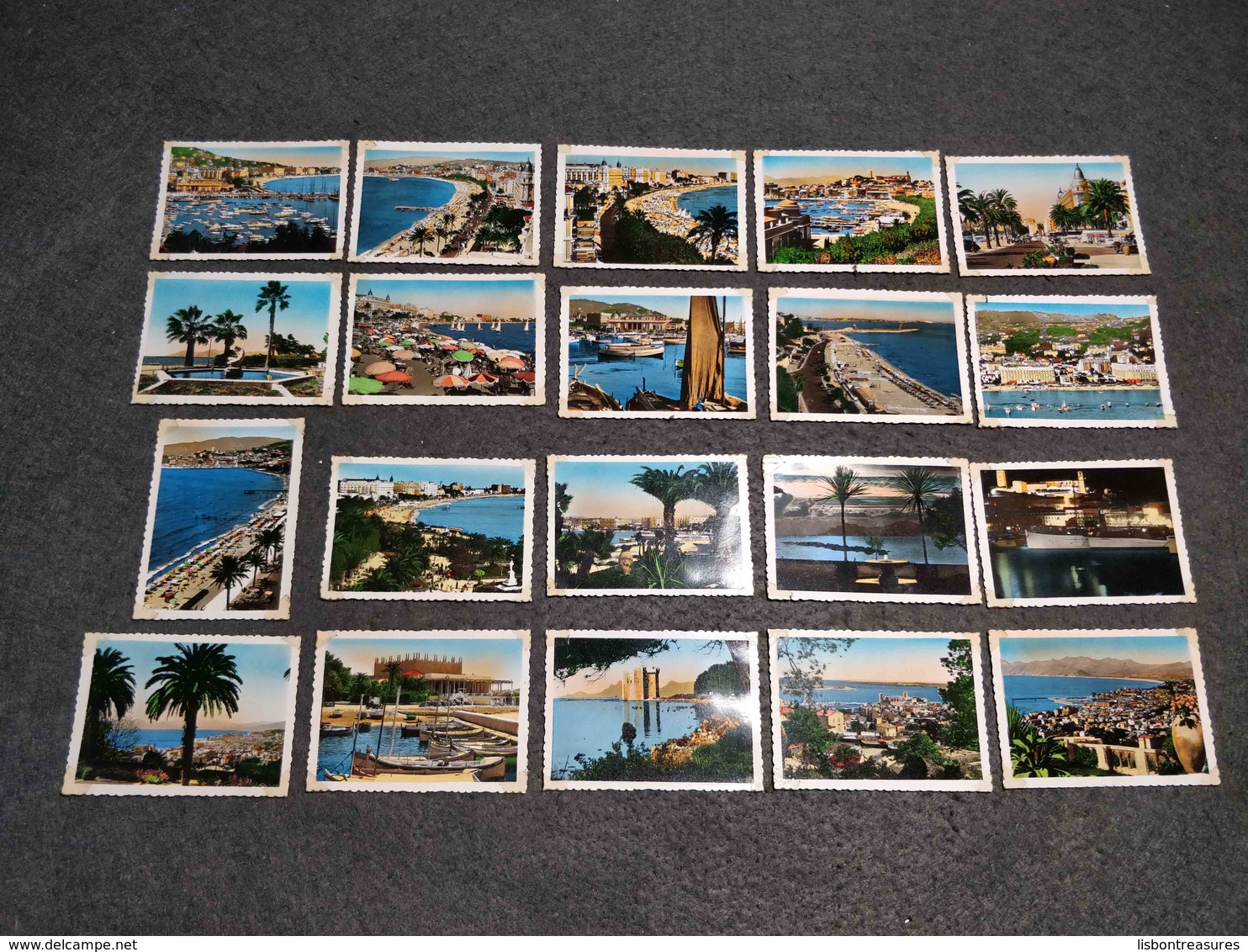ANTIQUE LOT X 20 SMALL COLOR PHOTOS FRANCE - CANNES VIEWS - 35mm -16mm - 9,5+8+S8mm Film Rolls