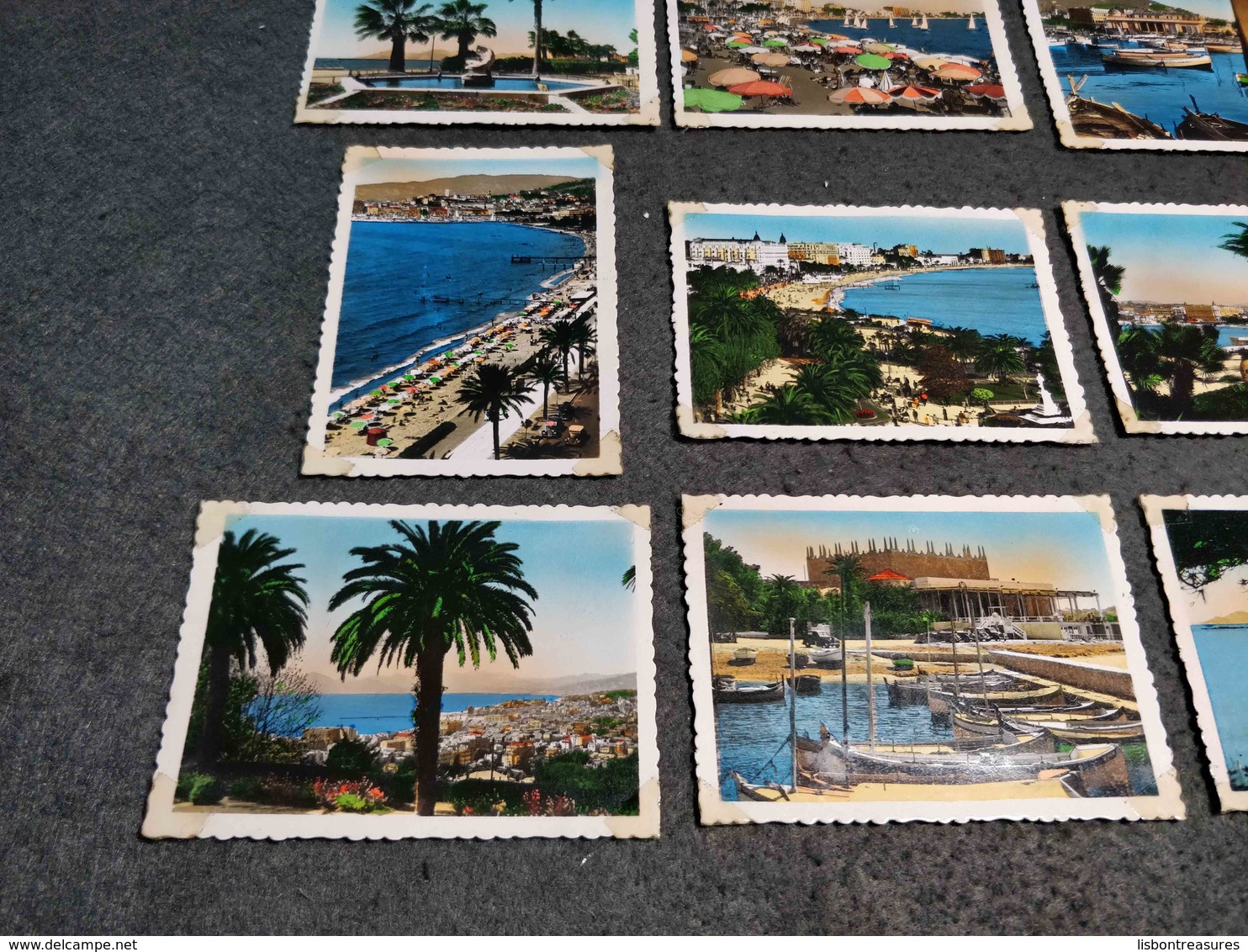 ANTIQUE LOT X 20 SMALL COLOR PHOTOS FRANCE - CANNES VIEWS - 35mm -16mm - 9,5+8+S8mm Film Rolls