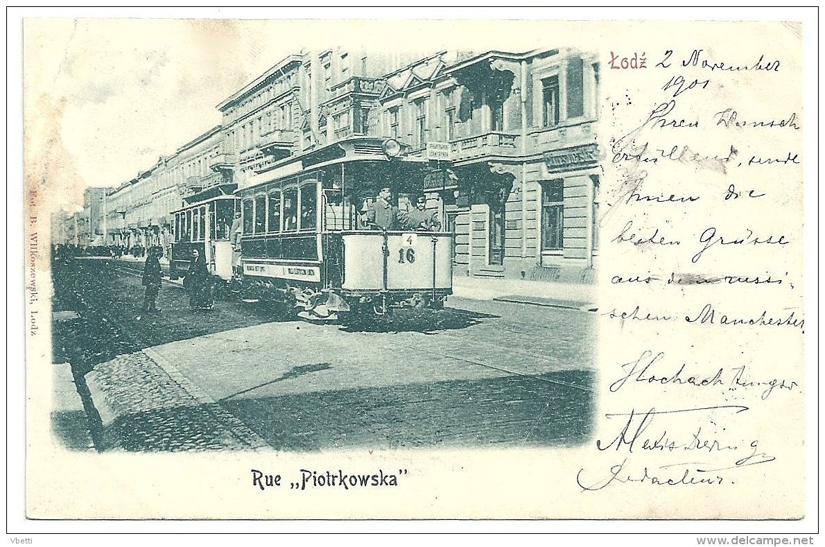 Poland / Polen / Polska: Lodz, Rue Piotrkowska  1901 - Polonia