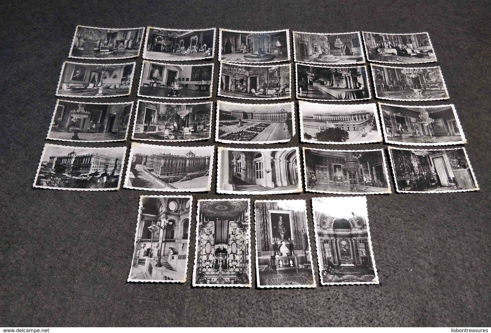 ANTIQUE LOT X 24 SMALL  PHOTOS SPAIN - MADRID PALACIO REAL VIEWS - Filmspullen: 35mm - 16mm - 9,5+8+S8mm