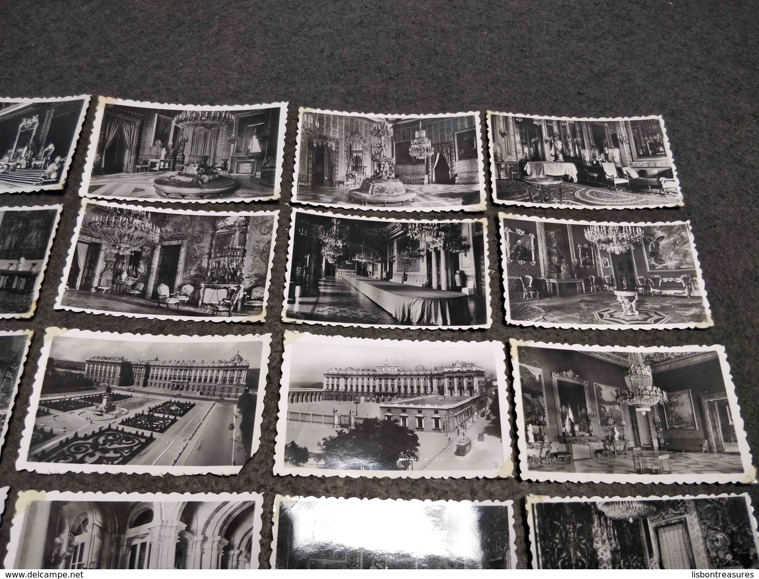 ANTIQUE LOT X 24 SMALL  PHOTOS SPAIN - MADRID PALACIO REAL VIEWS - 35mm -16mm - 9,5+8+S8mm Film Rolls