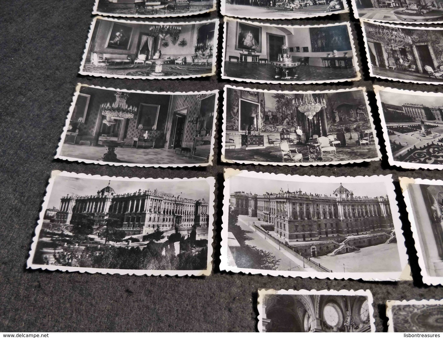 ANTIQUE LOT X 24 SMALL  PHOTOS SPAIN - MADRID PALACIO REAL VIEWS - Filme: 35mm - 16mm - 9,5+8+S8mm