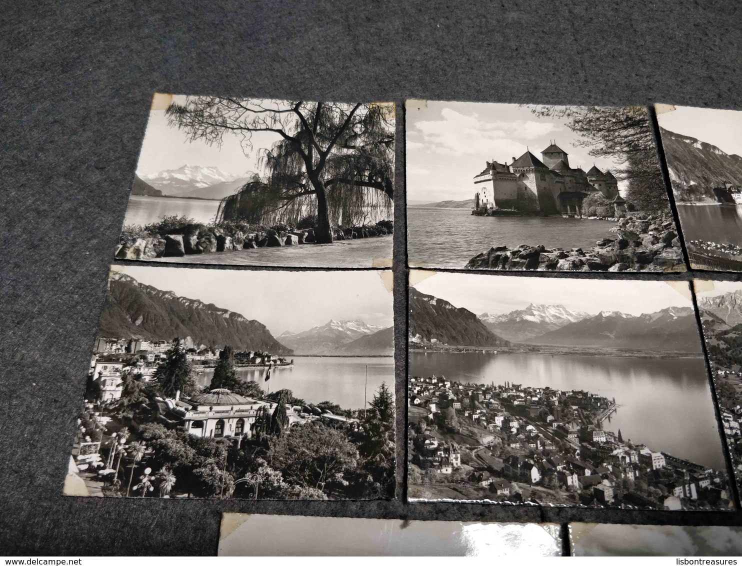 ANTIQUE LOT X 10 SMALL PHOTOS SWITZERLAND - MONTREAUX VIEWS - Pellicole Cinematografiche: 35mm-16mm-9,5+8+S8mm