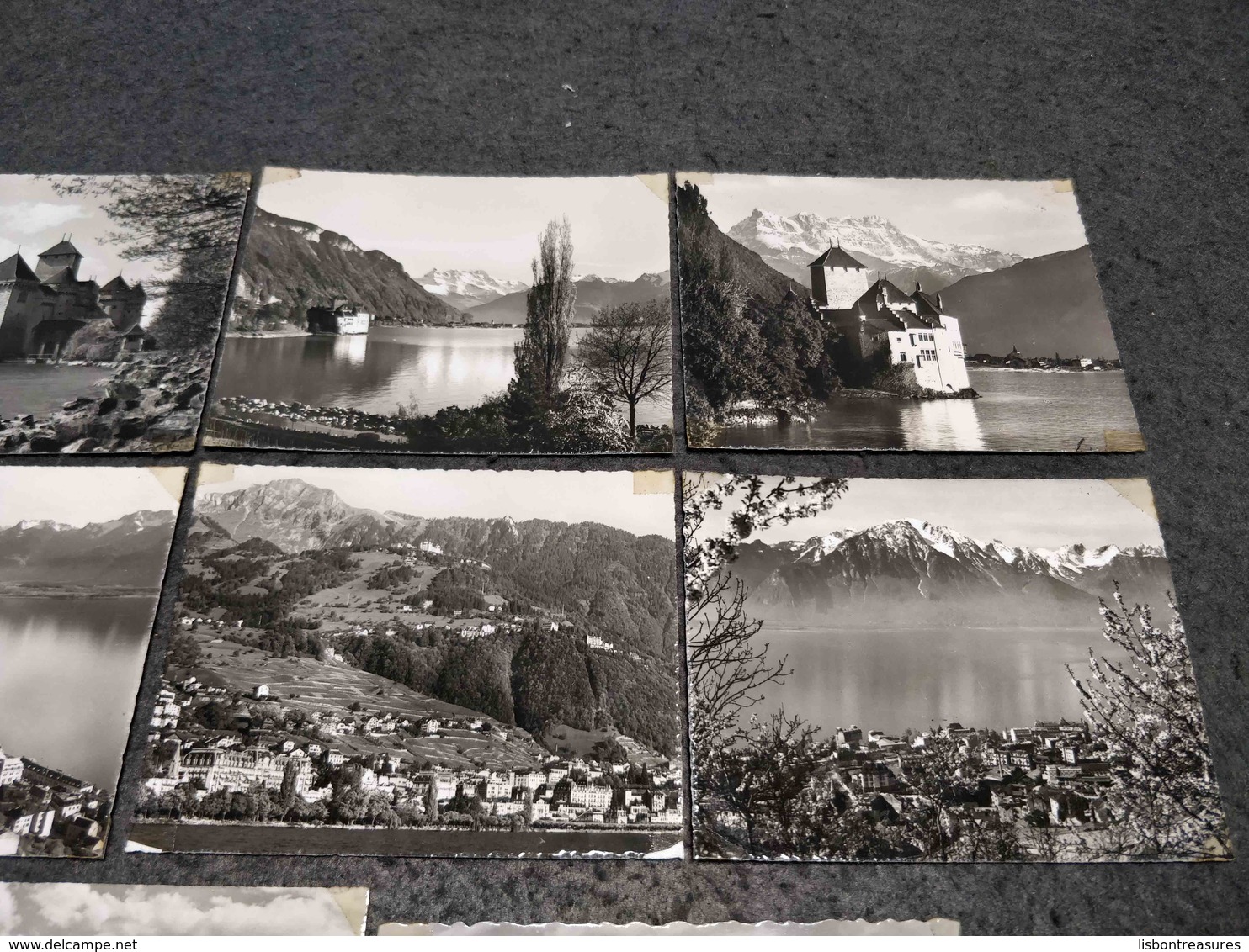 ANTIQUE LOT X 10 SMALL PHOTOS SWITZERLAND - MONTREAUX VIEWS - Bobines De Films: 35mm - 16mm - 9,5+8+S8mm